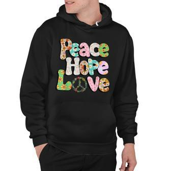 Peace Sign Love 60S 70S Tie Dye Hippie Halloween Costume V3 Hoodie - Seseable