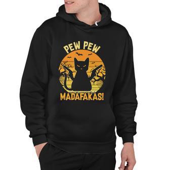 Pew Pew Madafakas Cats Halloween Quote Hoodie - Monsterry AU