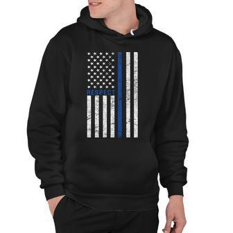 Police American Flag Respect The Blue Hoodie - Monsterry CA