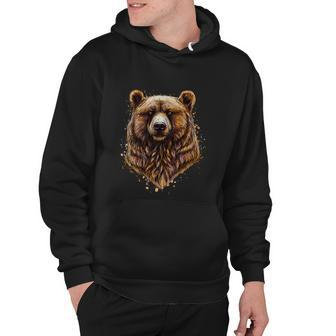 Portrait Of A Brown Bear Tshirt Hoodie - Monsterry UK