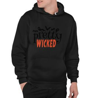 Pretty Wicked Funny Halloween Quote Hoodie - Monsterry CA
