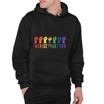 Pride Month We Rise Together Lgbt Pride Hoodie - Monsterry UK