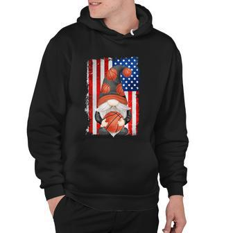 Proud Basketball Grandpa Gnome With Patriotic American Flag Cute Gift Hoodie - Monsterry UK