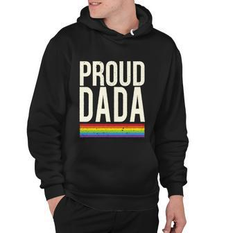 Proud Dada Lgbt Dad Pride Daddy Vintage Distressed Cute Gift Hoodie - Thegiftio UK