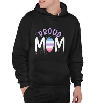 Proud Mom Bi Gender Flag Gay Pride Mothers Day Lgbt Bigender Great Gift Hoodie - Monsterry DE