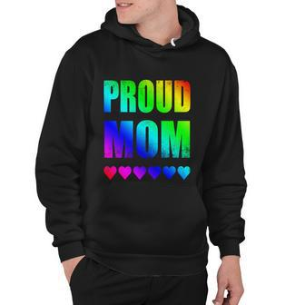 Proud Mom Gay Lesbian Lgbtq Pride Rainbow Mothers Day Gift V2 Hoodie - Monsterry