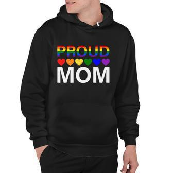 Proud Mom Mothers Day Gift Lgbtq Rainbow Flag Gay Pride Lgbt Gift Hoodie - Monsterry DE