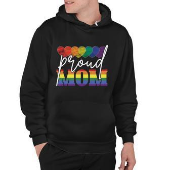 Proud Mom Mothers Day Gift Lgbtq Rainbow Flag Gay Pride Lgbt Gift V2 Hoodie - Monsterry CA