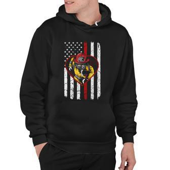 Proud To Be A Firefighter Usa American Flag Thin Red Line Hoodie - Monsterry AU