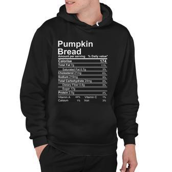 Pumpkin Bread Nutrition Facts Label Hoodie - Monsterry