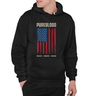 Pureblood American Flag Pure Blooded Patriot Hoodie - Monsterry