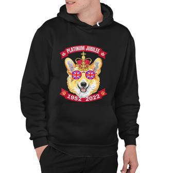 Queens Jubilee 2022 Queen Platinum Jubilee 70Yr Crown Flag Dog Lover Hoodie - Monsterry AU