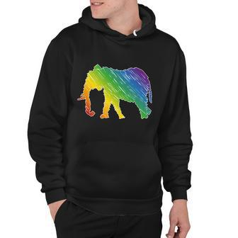 Rainbow Elephant V2 Hoodie - Thegiftio UK