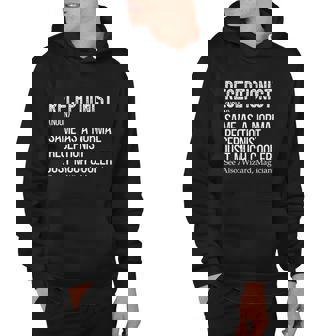 Receptionist Definition Reception Medical Receptionist Men Hoodie - Thegiftio UK
