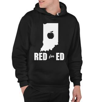 Red For Ed Indiana Teachers Apple Hoodie - Monsterry