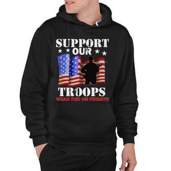 Red Friday Support Our Troops Hoodie - Monsterry AU