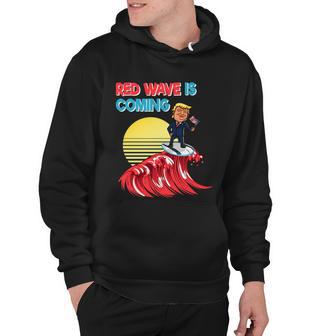 Red Wave Is Coming Republican Conservative Surfer Trump Us Flag Hoodie - Monsterry DE