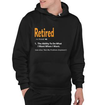 Retired Definition Retirement Gag Men Hoodie - Thegiftio UK