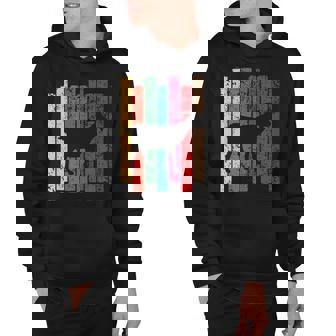 Retro Goat Colors Silhouette Gift Goats Lover Gift Hoodie - Thegiftio UK