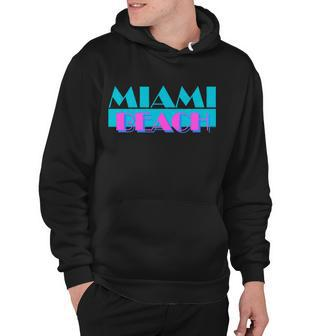 Retro Miami Beach Logo Tshirt Hoodie - Monsterry UK