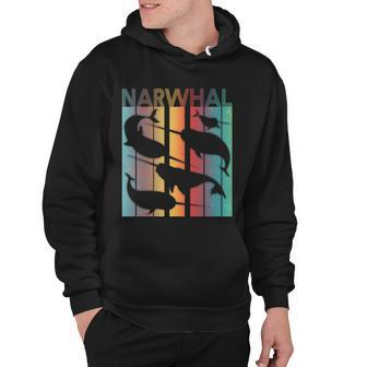 Retro Narwhal V2 Hoodie - Monsterry