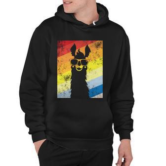 Retro No Drama Llama Tshirt Hoodie - Monsterry DE