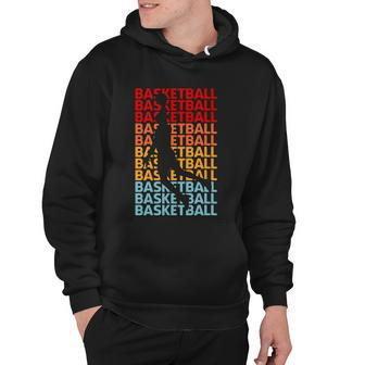 Retro Vintage Basketball Typography Basketball Player Silhouette Basketball Fan Hoodie - Monsterry CA