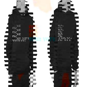 Roe Your Vote Pro Choice Rights Vintage Retro Men Hoodie - Thegiftio UK