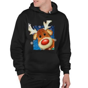 Rudolph Red Nose - Reindeer Closeup Christmas Tshirt Hoodie - Monsterry CA