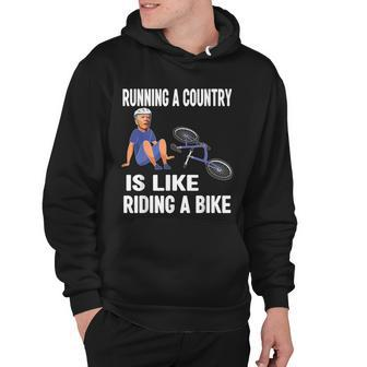 Running A Country Is Like Riding A Bike Funny Biden Meme Hoodie - Monsterry UK