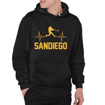 San Diego Baseball Player Heartbeat Hoodie - Monsterry UK