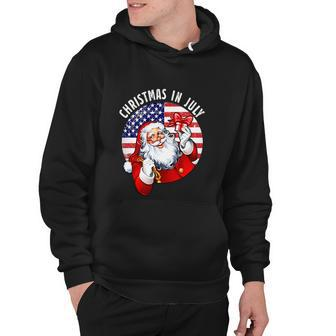 Santa Hat Summer Party Funny Christmas In July Hoodie - Monsterry AU