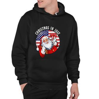 Santa Hat Summer Party Funny Christmas In July Hoodie - Monsterry UK