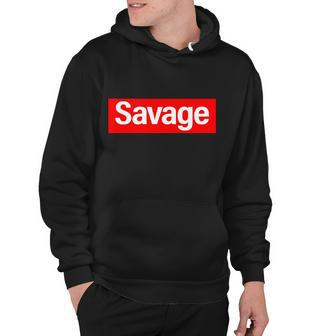 Savage Logo Tshirt Hoodie - Monsterry