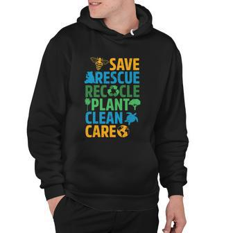 Save Bees Rescue Animals Recycle Plastict Earth Day Men Kid Tshirt Hoodie - Monsterry AU