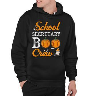 School Secretary Boo Crew Halloween School Office Squad Hoodie - Seseable