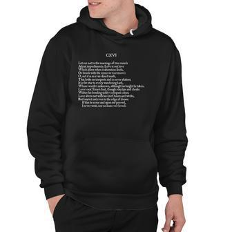 Shakespearian Sonnet-116 Poet Lover Hoodie | Mazezy