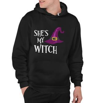 Shes My Witch Witch Hat Halloween Quote Hoodie - Monsterry UK