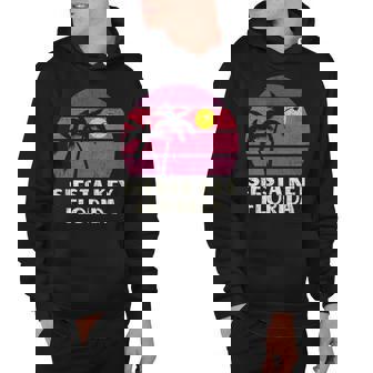 Siesta Key Florida Surfer Beach Vintage Sunset Love Fl Hoodie - Thegiftio