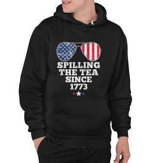 Spilling The Tea Since 1773 Funny 4Th Of July American Flag Hoodie - Monsterry AU