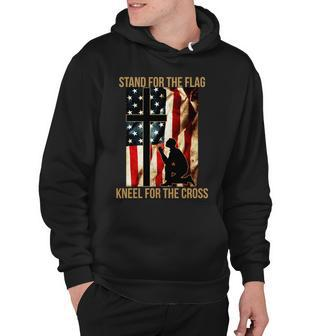 Stand For The Flag Kneel For The Cross Hoodie - Thegiftio UK