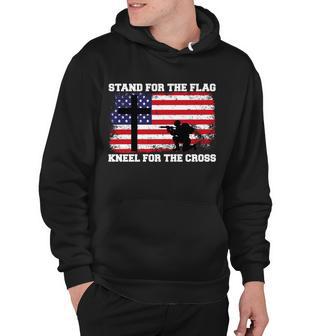 Stand For The Flag Kneel For The Cross Usa Army Hoodie - Monsterry