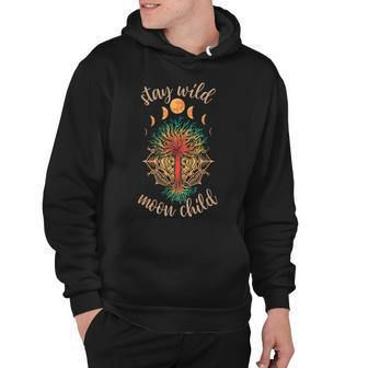 Stay Wild Moon Child Boho Peace Hippie Gift Moon Child V2 Hoodie - Seseable
