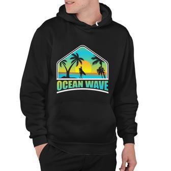 Sunset Surfing Ocean Wave Summer Vacation Surf Hoodie - Monsterry