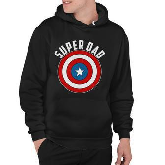 Super Dad Superhero Shield Fathers Day Hoodie - Monsterry