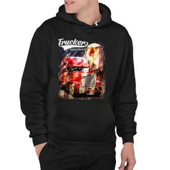 Support Trucker Made In Usa Eagle Flag Hoodie - Monsterry AU