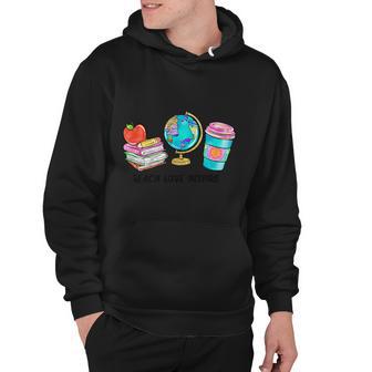 Teach Love Inspire Globe Graphic Plus Size Shirt For Teacher Male Female Hoodie - Monsterry DE