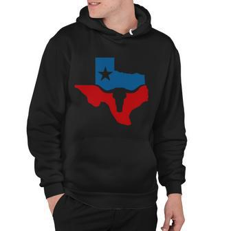Texas Flag Longhorn Logo Hoodie - Monsterry