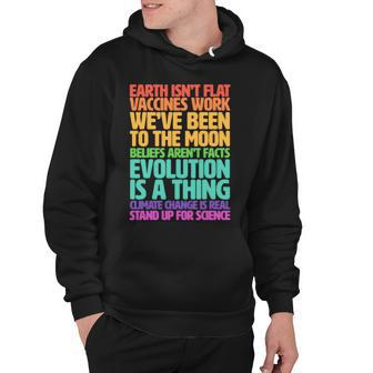 The Earth Isnt Flat Stand Up For Science Tshirt Hoodie - Monsterry