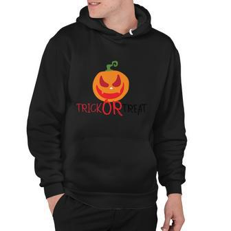 Trick Or Treat Pumpkin Halloween Quote Hoodie - Monsterry CA